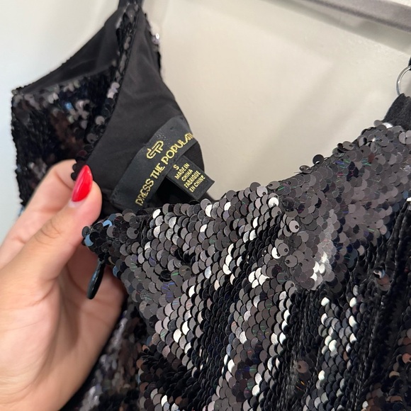 SOLD - Dress the Population Black Sheath Cocktail Dress - Picture 5 of 5